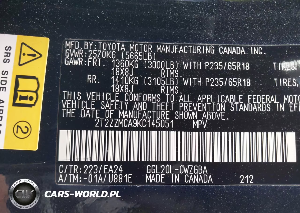 2019 Lexus Rx 350 VIN:2T2ZZMCA9KC145051 - 9