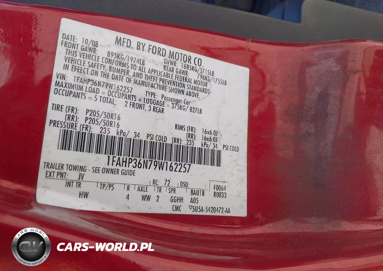 2009 Ford Focus Ses VIN:1FAHP36N79W162257 - 9