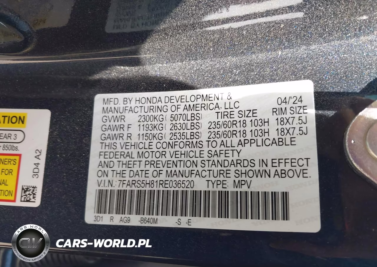 2024 Honda Cr-V Hybrid Sport-L VIN:7FARS5H81RE036520 - 9