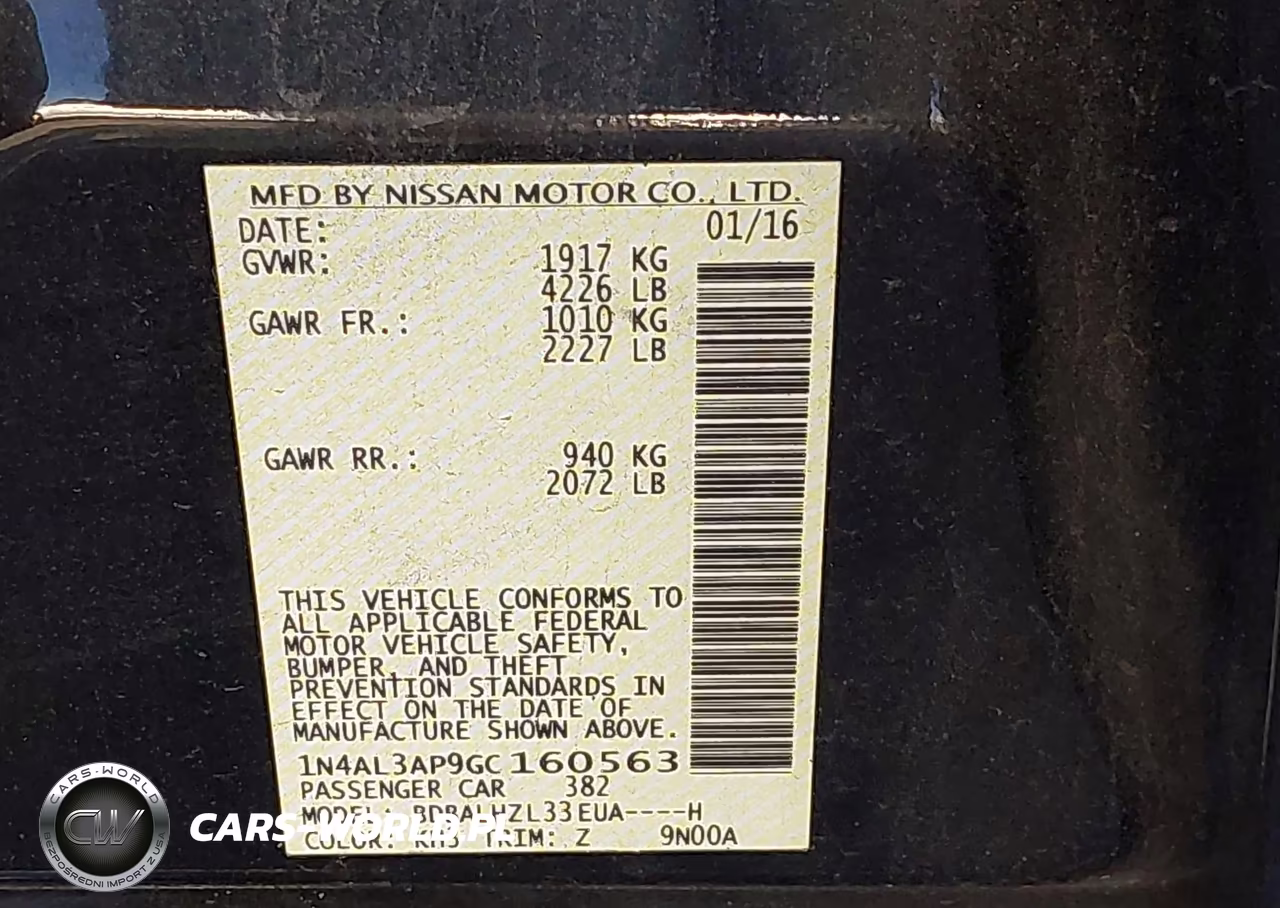 2016 Nissan Altima 2.5 Sr VIN:1N4AL3AP9GC160563 - 9