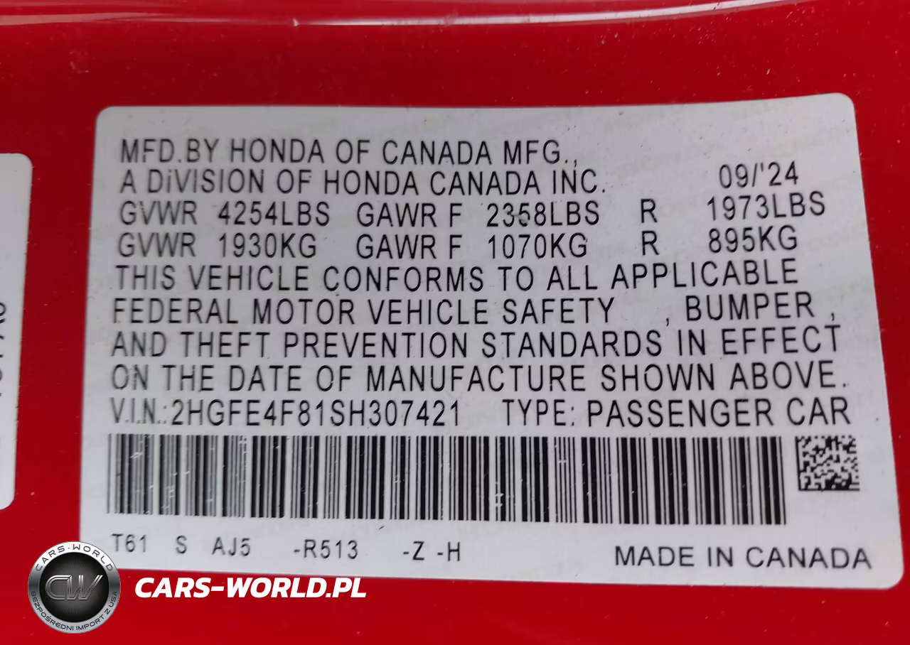 2025 Honda Civic Hybrid Sport-Sport Touring VIN:2HGFE4F81SH307421 - 9