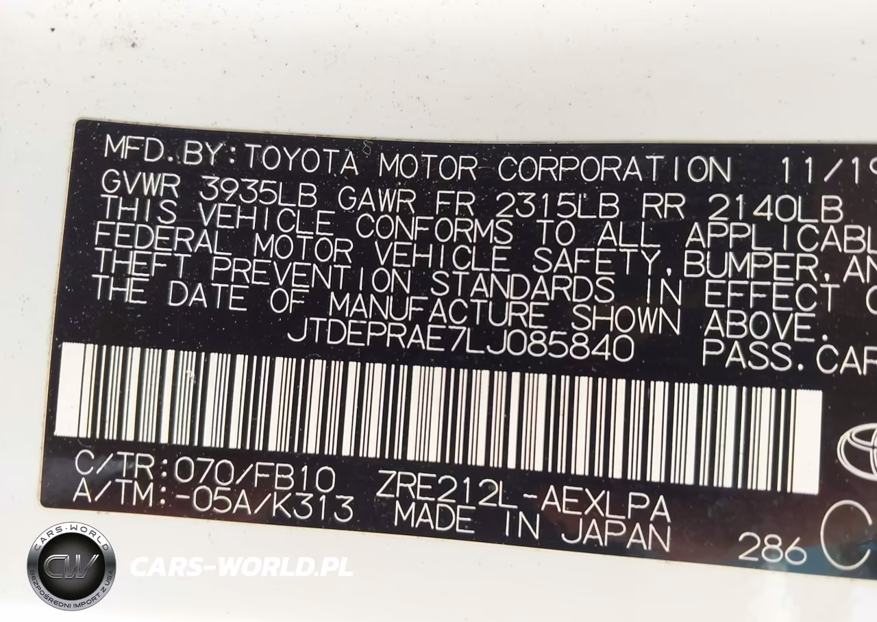 2020 Toyota Corolla Le VIN:JTDEPRAE7LJ085840 - 9