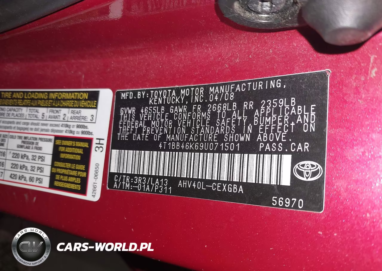 2009 Toyota Camry Hybrid VIN:4T1BB46K69U071501 - 9