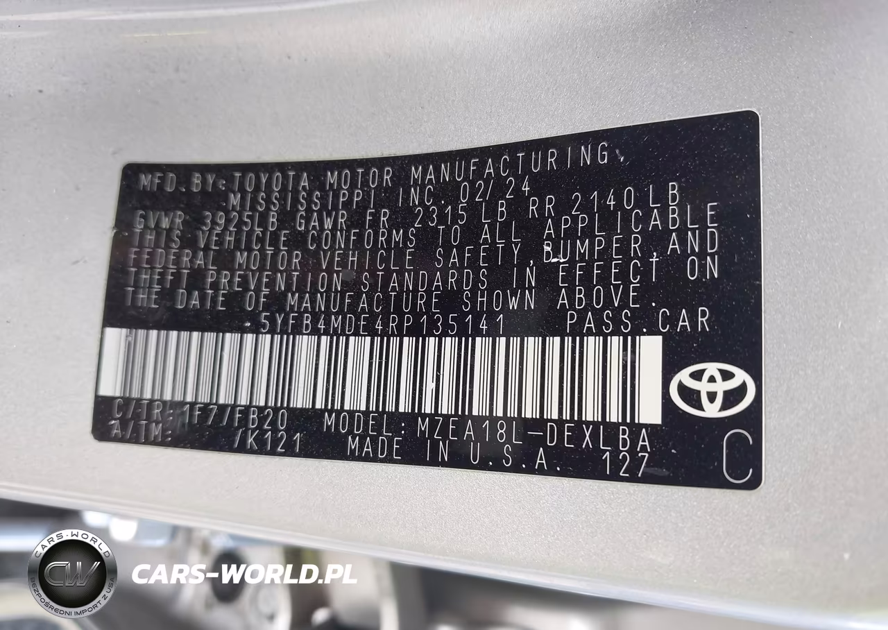 2024 Toyota Corolla Le VIN:5YFB4MDE4RP135141 - 9