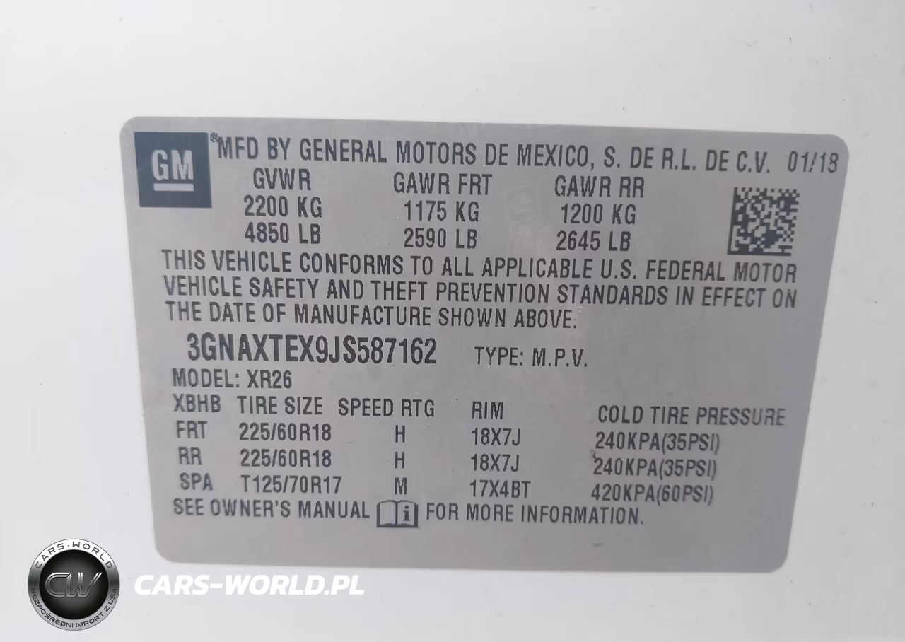 2018 Chevrolet Equinox Lt VIN:3GNAXTEX9JS587162 - 9