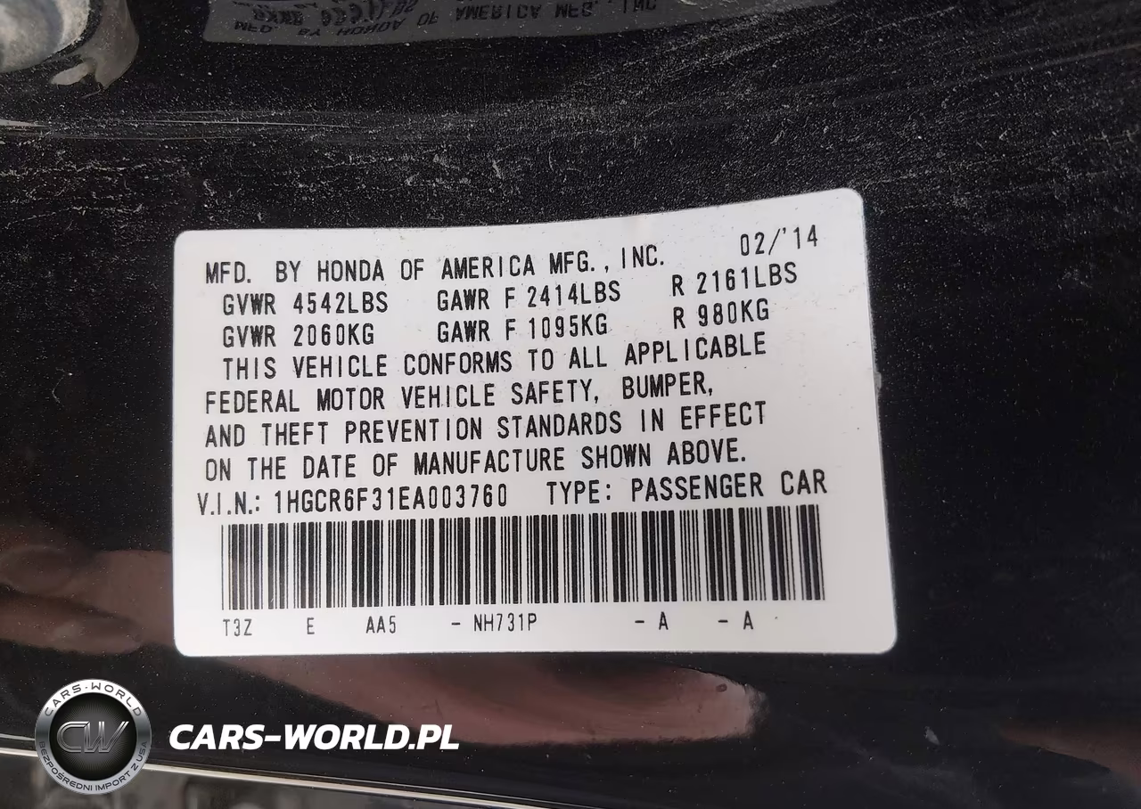 2014 Honda Accord Hybrid VIN:1HGCR6F31EA003760 - 9
