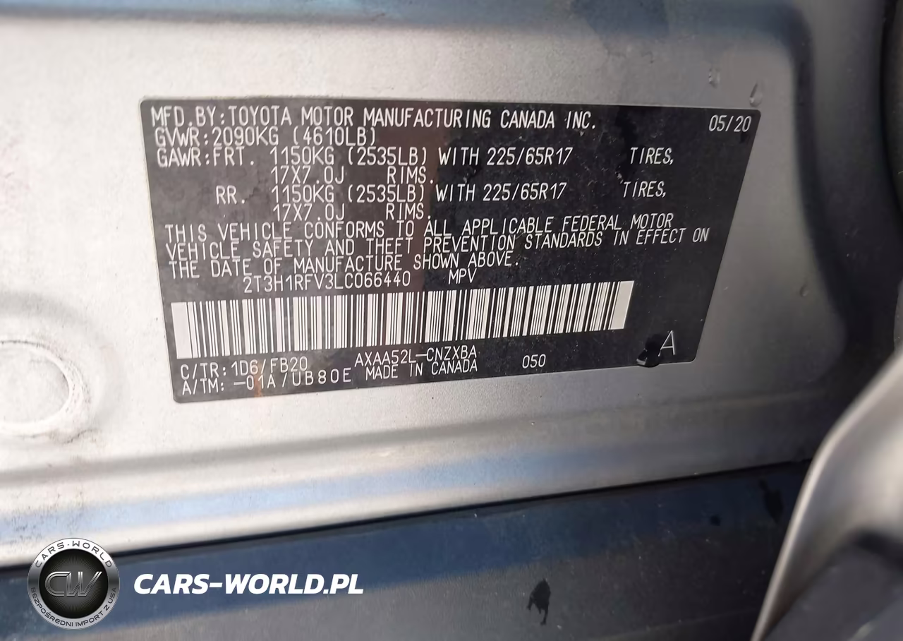 2020 Toyota Rav4 Le VIN:2T3H1RFV3LC066440 - 9