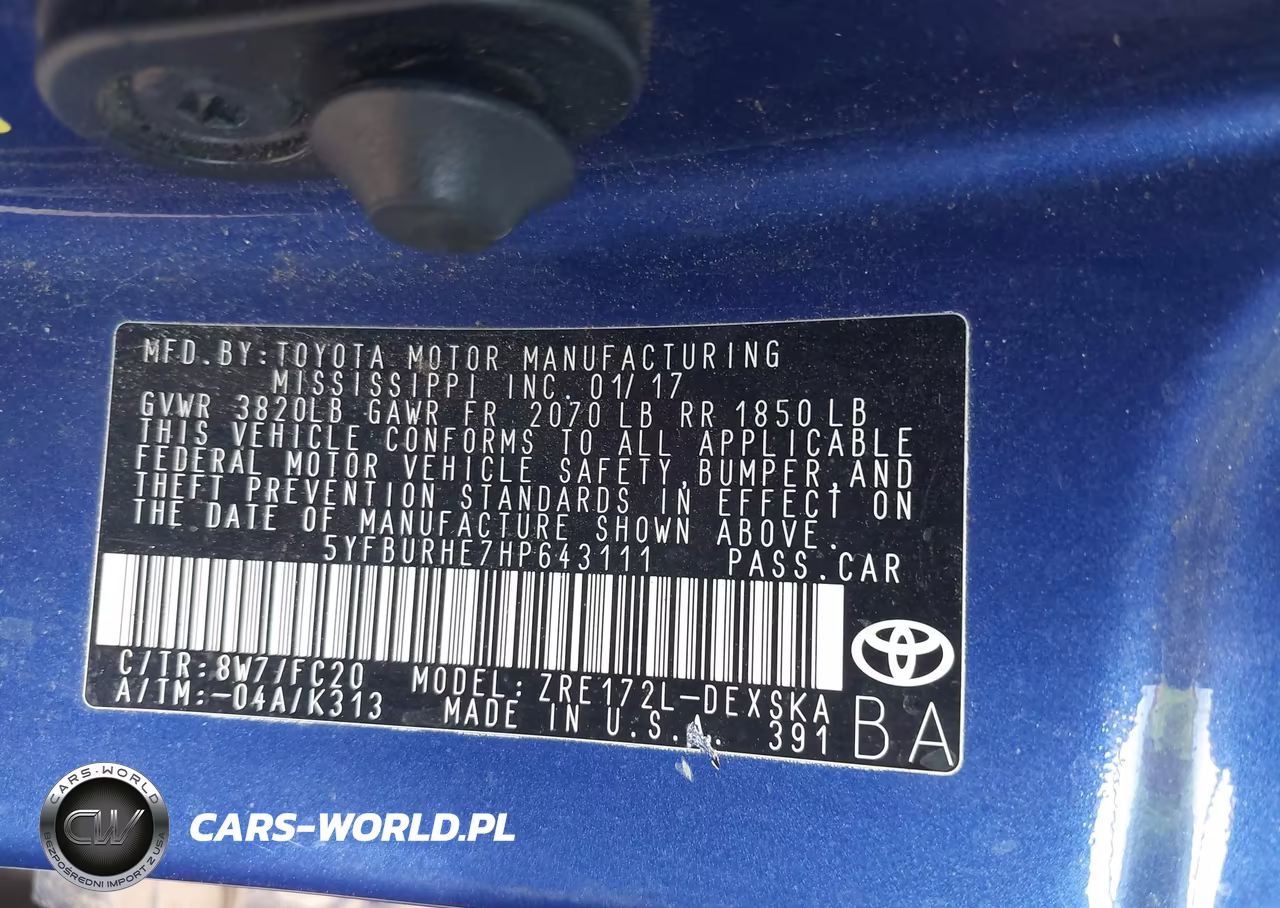 2017 Toyota Corolla Se VIN:5YFBURHE7HP643111 - 9