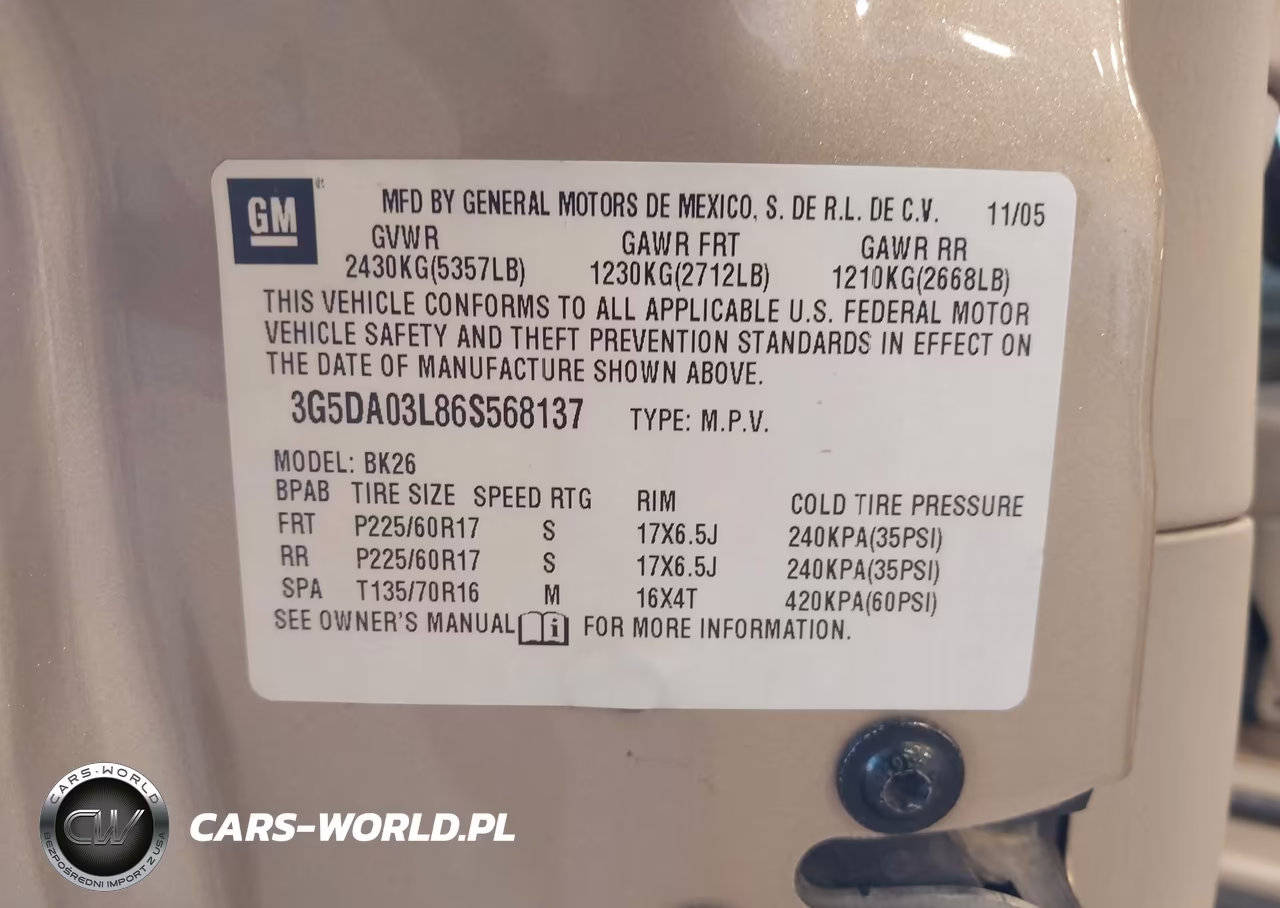 2006 Buick Rendezvous Cx VIN:3G5DA03L86S568137 - 9