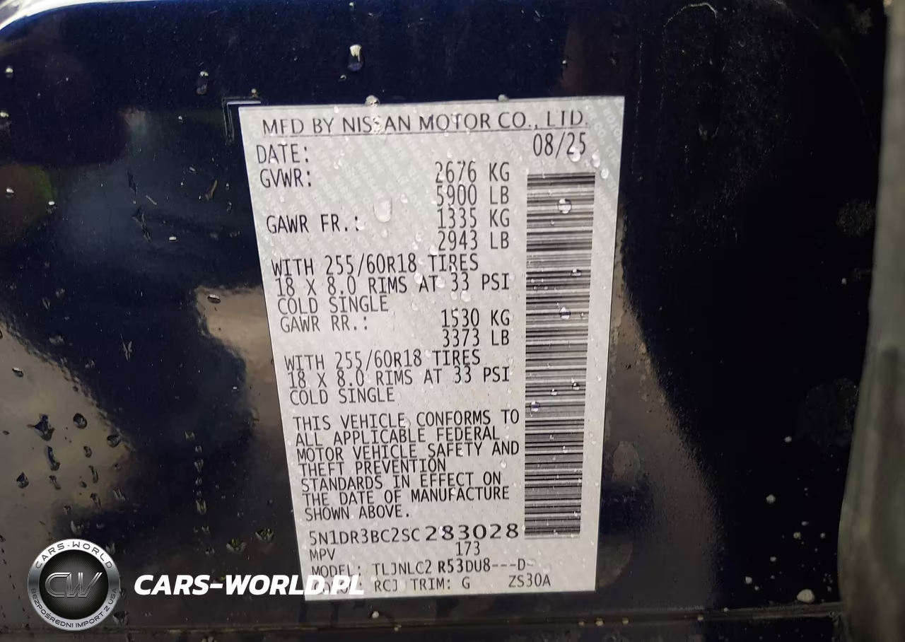 2025 Nissan Pathfinder Sv 4Wd VIN:5N1DR3BC2SC283028 - 9