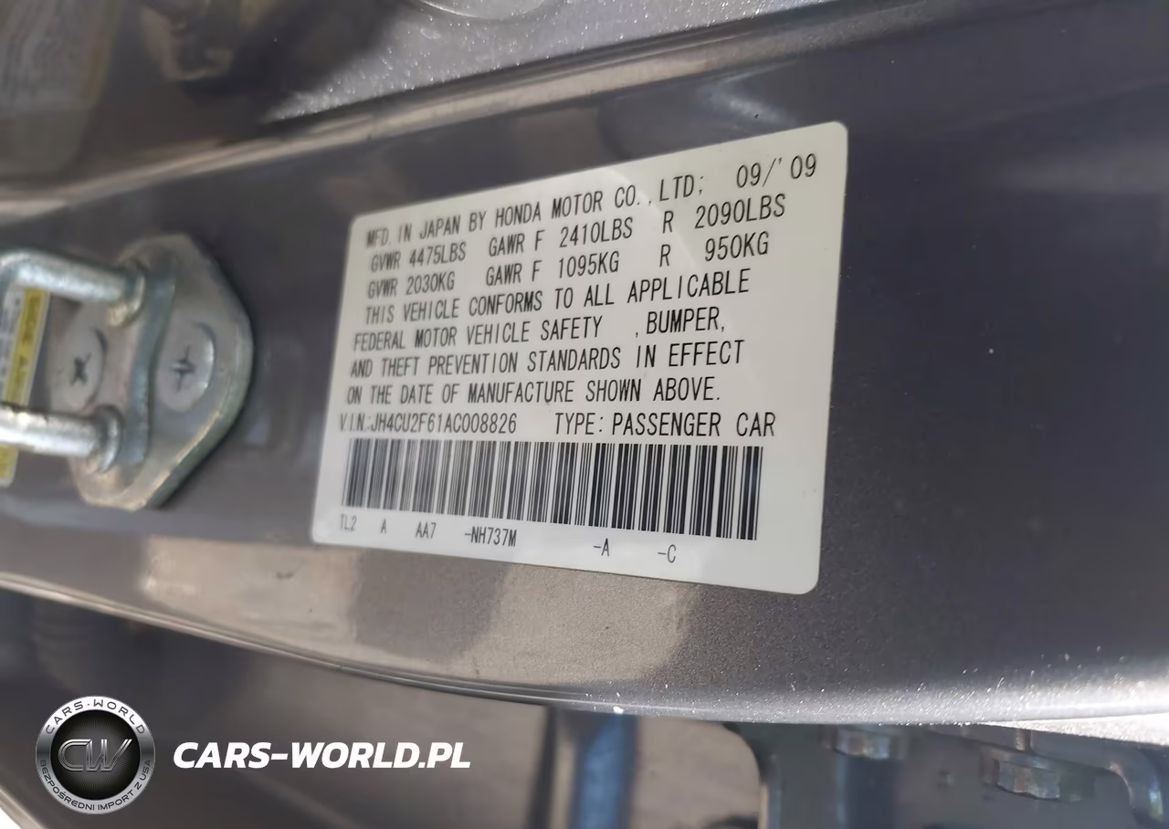 2010 Acura Tsx 2.4 VIN:JH4CU2F61AC008826 - 9