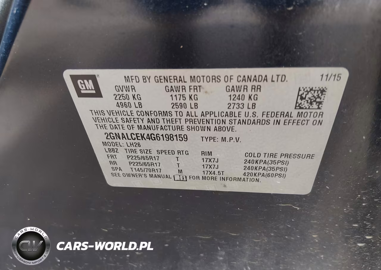 2016 Chevrolet Equinox Lt VIN:2GNALCEK4G6198159 - 9
