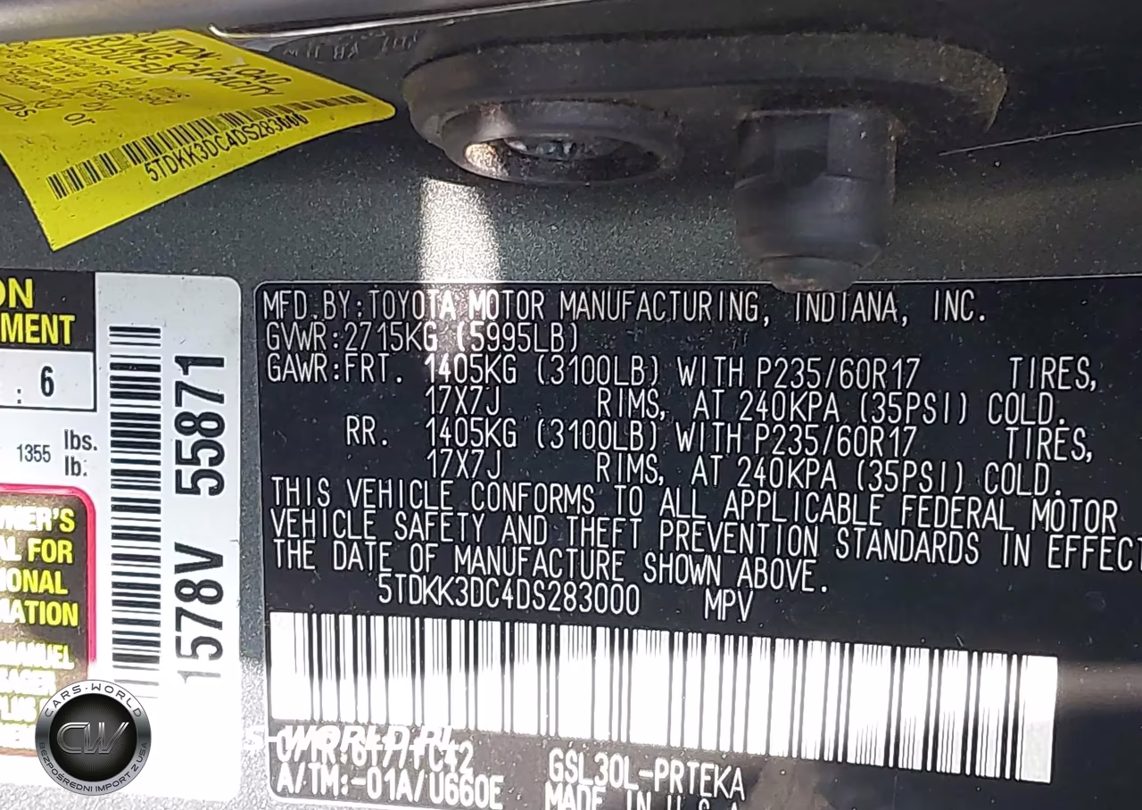 2013 Toyota Sienna Le V6 8 Passenger VIN:5TDKK3DC4DS283000 - 9