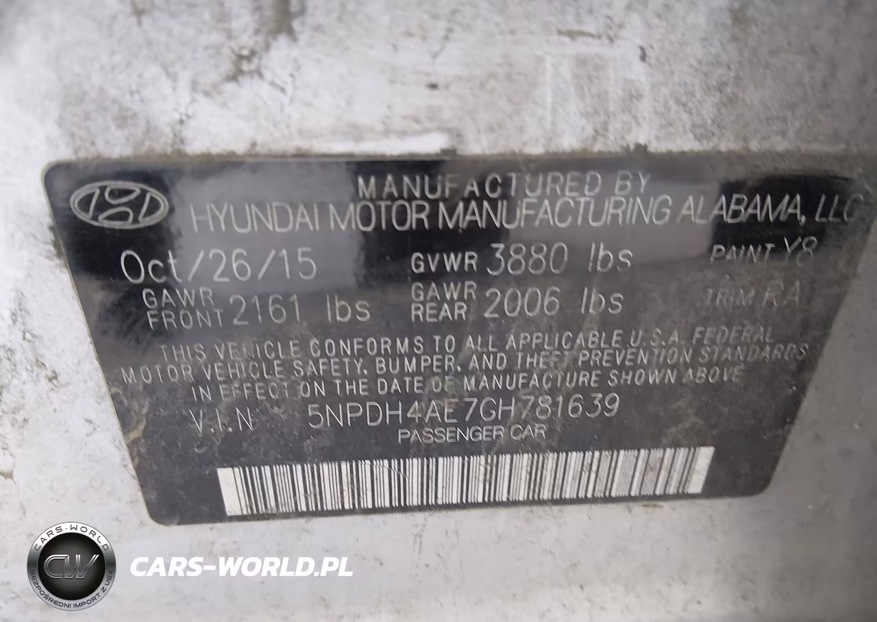2016 Hyundai Elantra Se VIN:5NPDH4AE7GH781639 - 9
