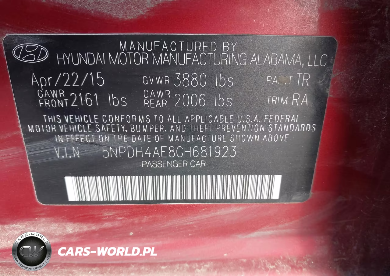 2016 Hyundai Elantra Se VIN:5NPDH4AE8GH681923 - 9