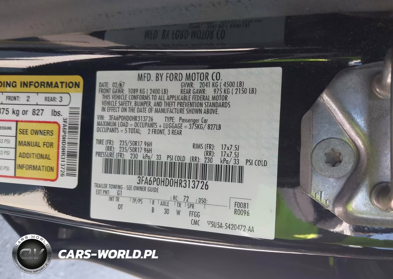 2017 Ford Fusion Se VIN:3FA6P0HD0HR313726 - 9