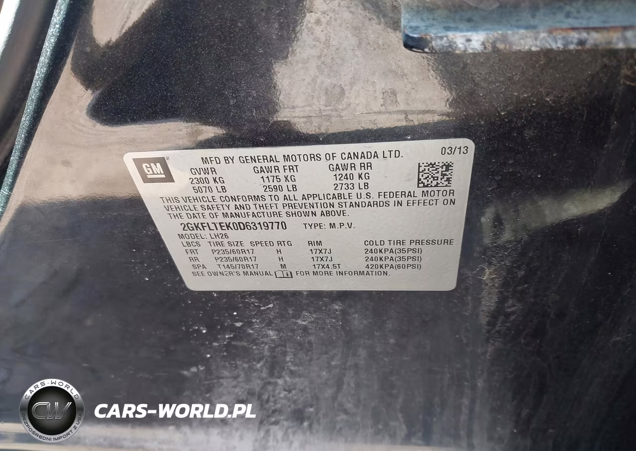 2013 GMC Terrain Sle-2 VIN:2GKFLTEK0D6319770 - 9