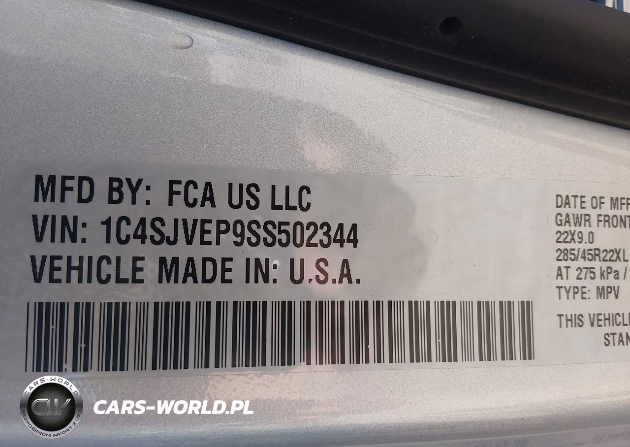 2025 Jeep Grand Wagoneer 4X4 VIN:1C4SJVEP9SS502344 - 9