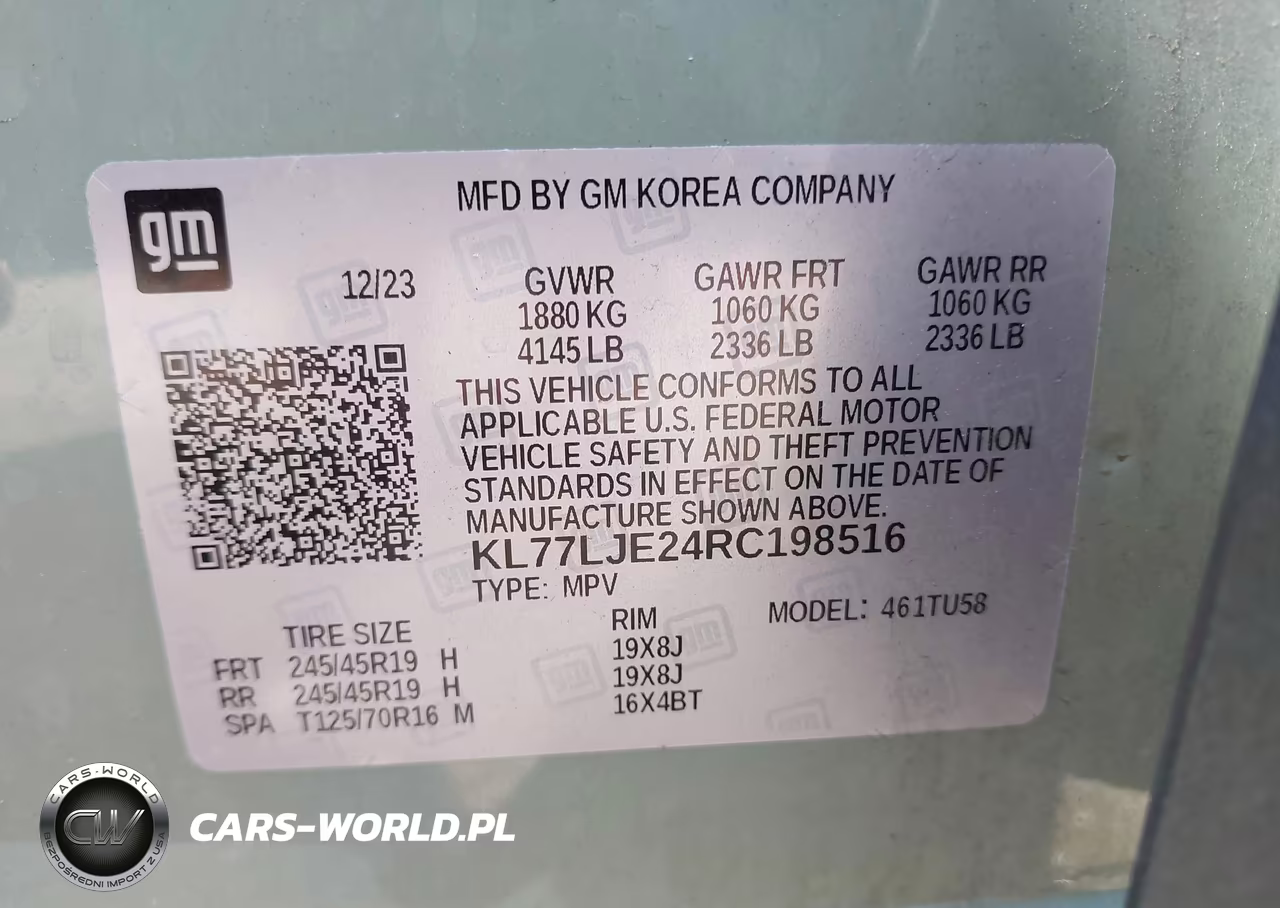 2024 Chevrolet Trax Fwd 2Rs VIN:KL77LJE24RC198516 - 9