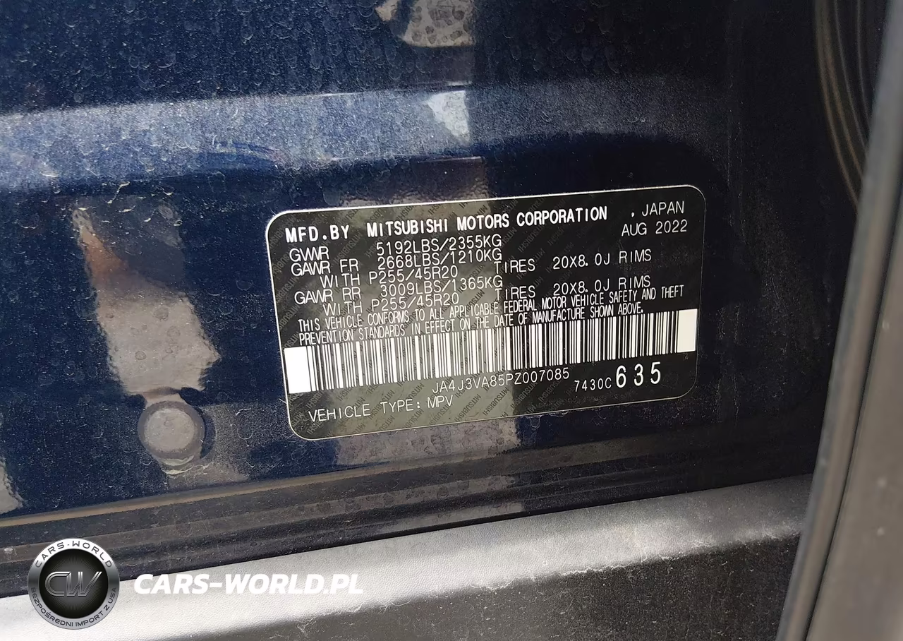 2023 Mitsubishi Outlander Sel 2.5 2Wd-Sel Black Edition 2Wd VIN:JA4J3VA85PZ007085 - 9