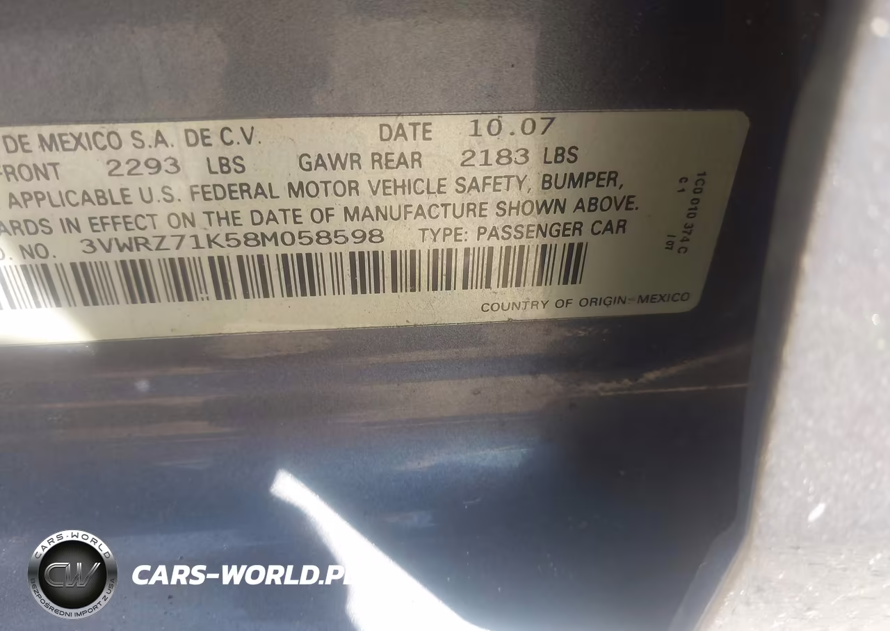 2008 Volkswagen Jetta Se-Sel VIN:3VWRZ71K58M058598 - 9
