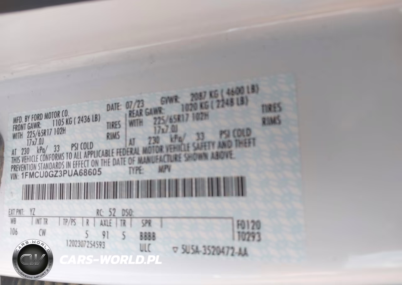 2023 Ford Escape Active VIN:1FMCU0GZ3PUA68605 - 9