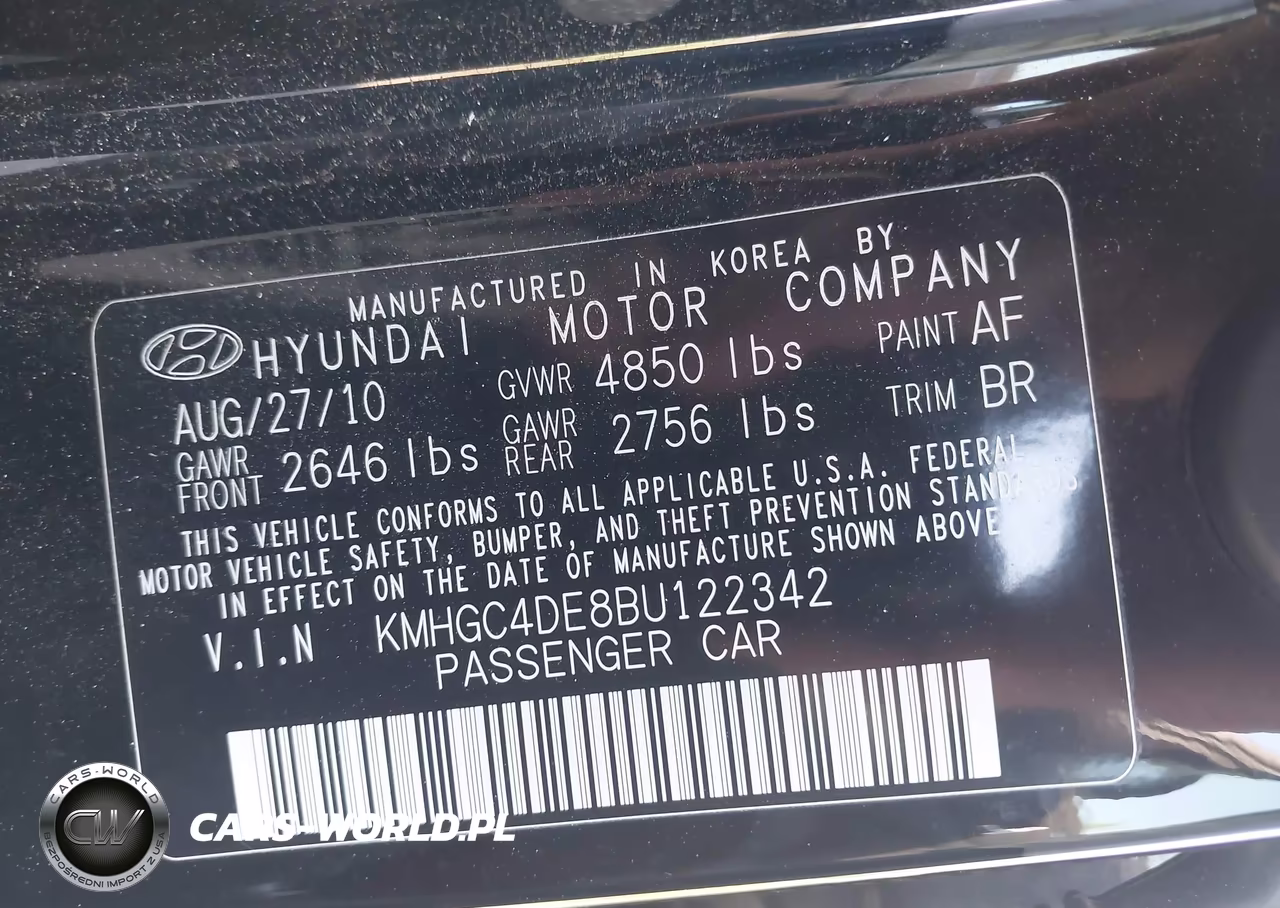 2011 Hyundai Genesis 3.8 VIN:KMHGC4DE8BU122342 - 9