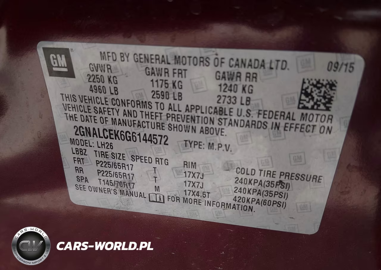 2016 Chevrolet Equinox Lt VIN:2GNALCEK6G6144572 - 9