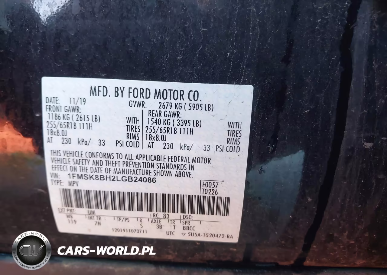 2020 Ford Explorer VIN:1FMSK8BH2LGB24086 - 9