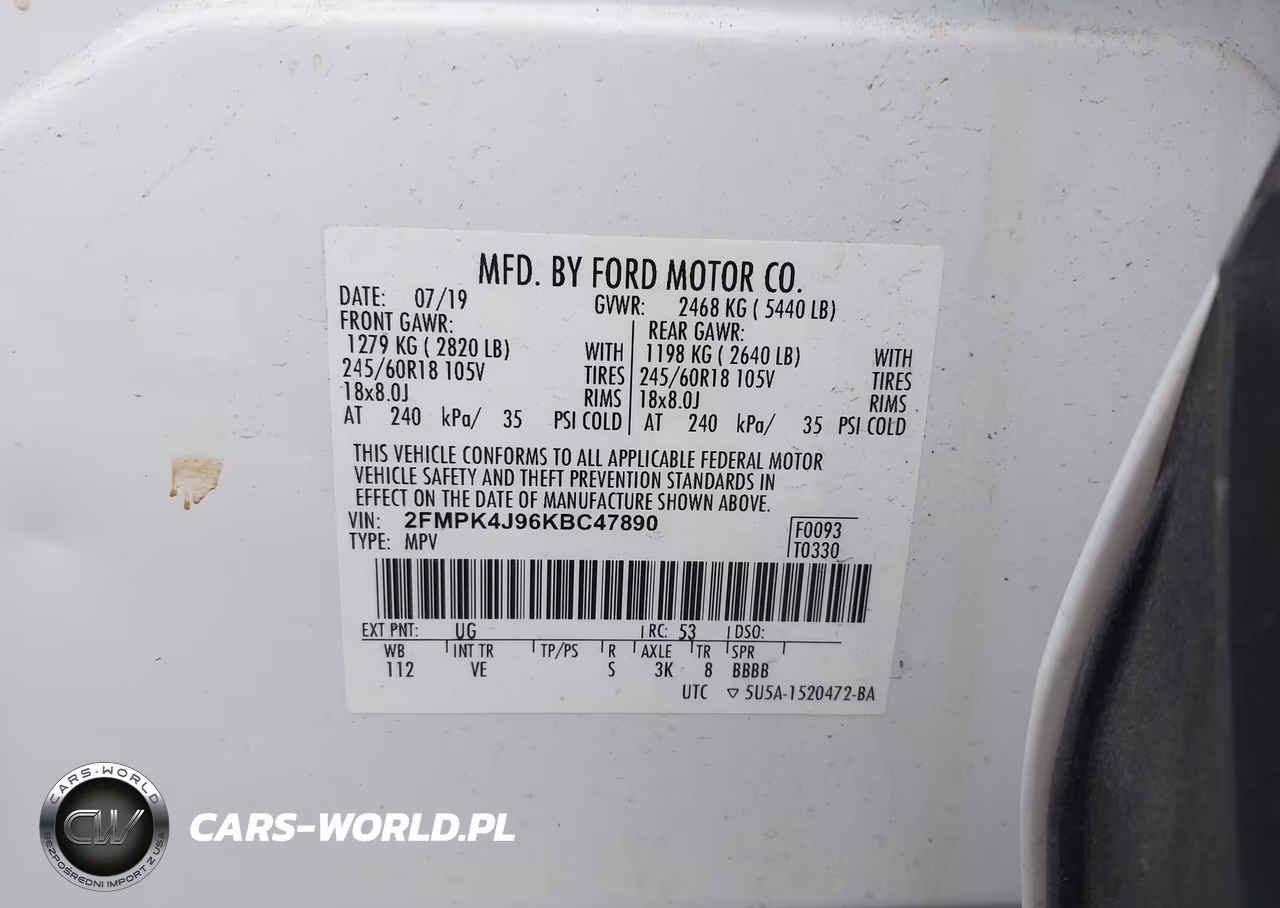 2019 Ford Edge Sel VIN:2FMPK4J96KBC47890 - 9