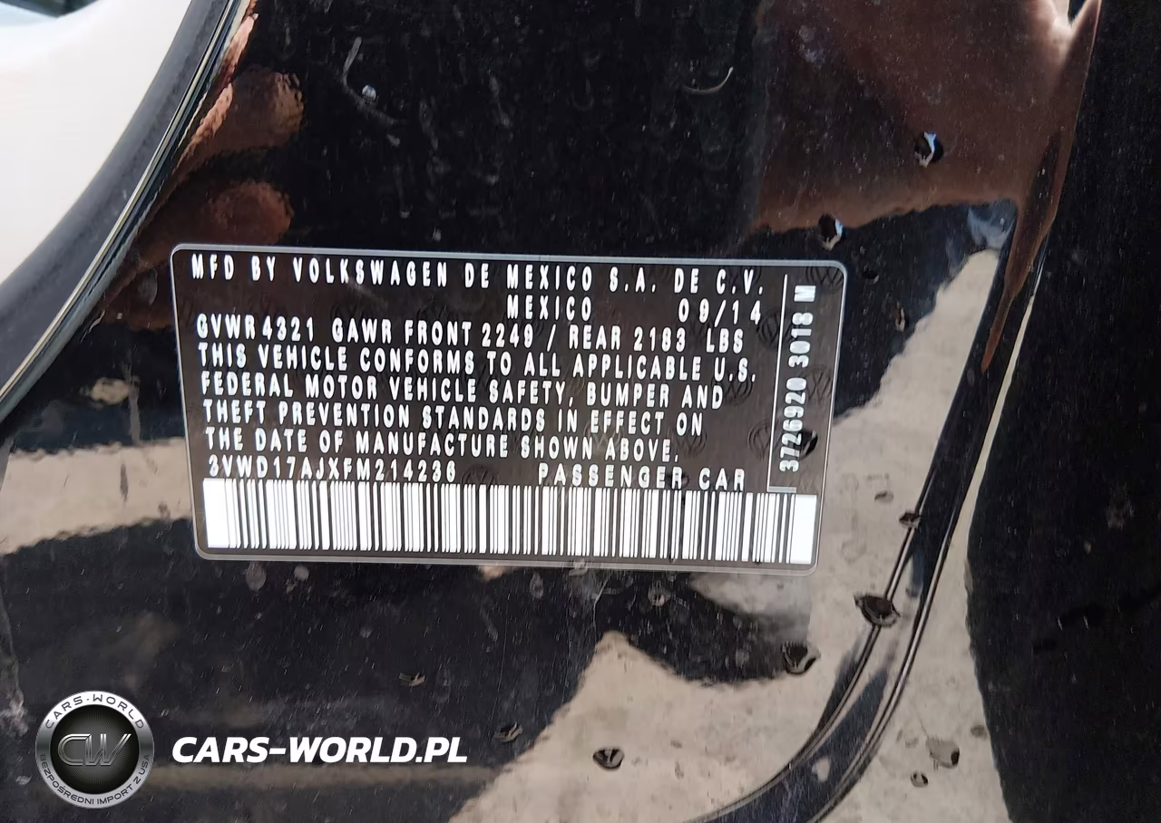 2015 Volkswagen Jetta 1.8T Se VIN:3VWD17AJXFM214236 - 9