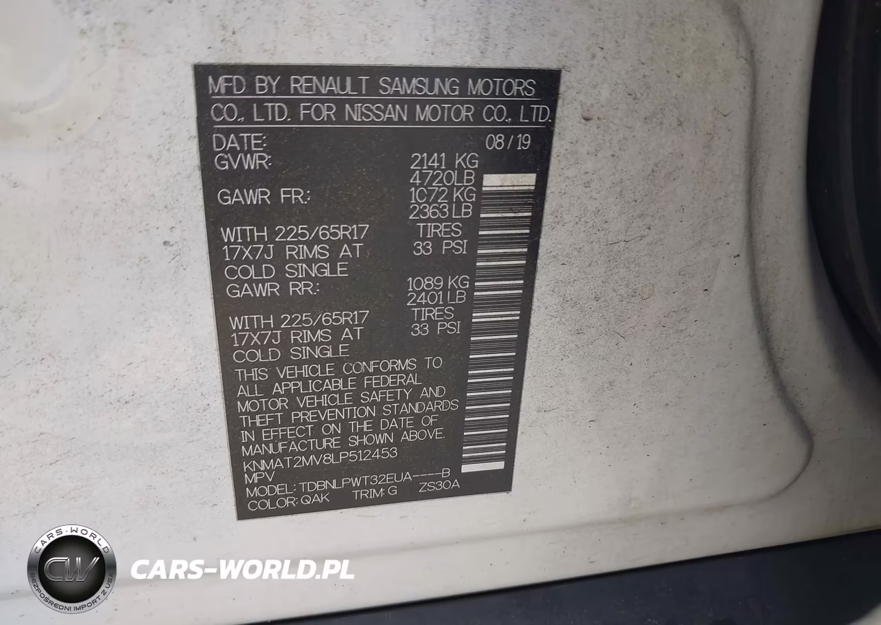 2020 Nissan Rogue S Intelligent Awd VIN:KNMAT2MV8LP512453 - 9
