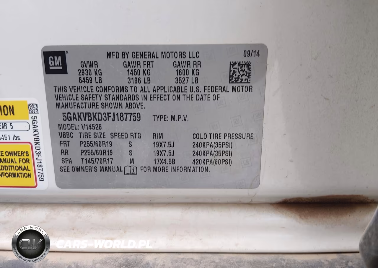2015 Buick Enclave Leather VIN:5GAKVBKD3FJ187759 - 9