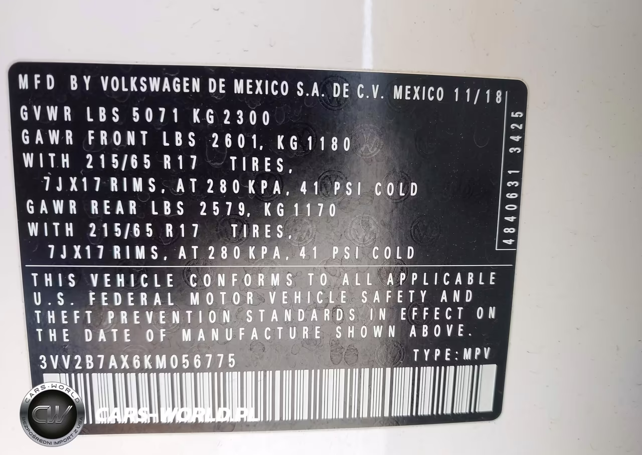 2019 Volkswagen Tiguan 2.0T Se-2.0T Sel-2.0T Sel R-Line-2.0T Sel R-Line Black VIN:3VV2B7AX6KM056775 - 9