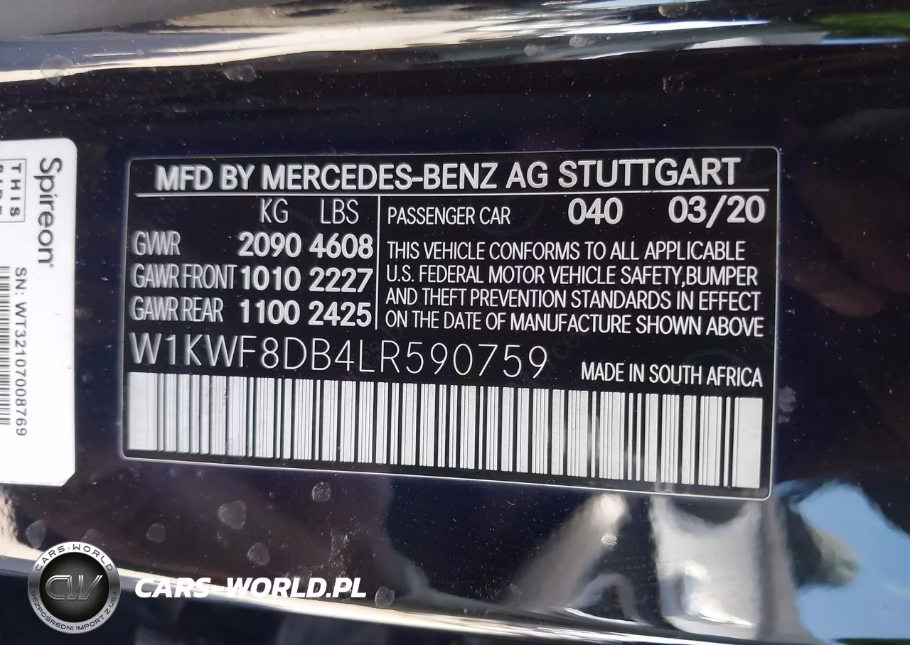2020 Mercedes-Benz C 300 VIN:W1KWF8DB4LR590759 - 9