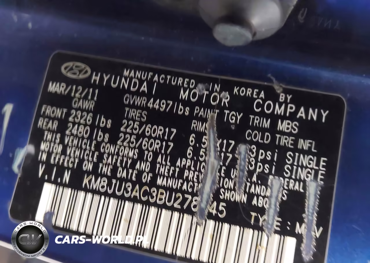 2011 Hyundai Tucson Gls VIN:KM8JU3AC3BU278045 - 9