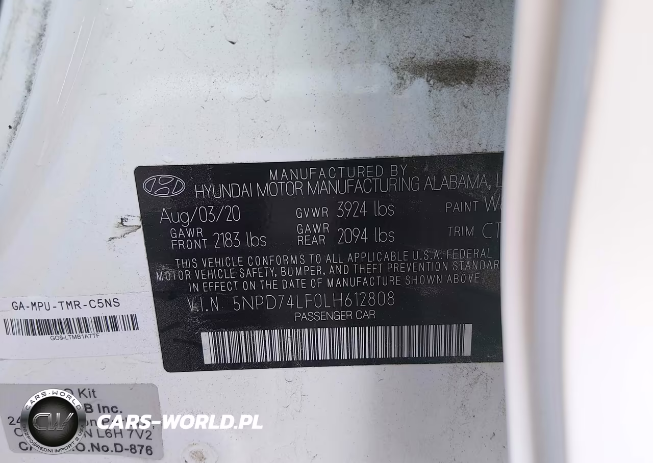 2020 Hyundai Elantra Se VIN:5NPD74LF0LH612808 - 9