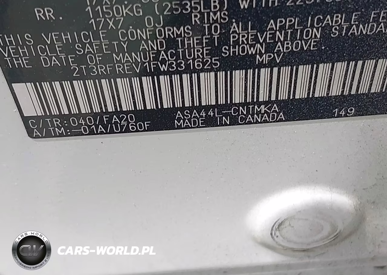 2015 Toyota Rav4 Xle VIN:2T3RFREV1FW331625 - 9
