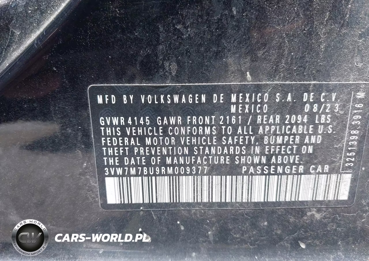 2024 Volkswagen Jetta 1.5T Se VIN:3VW7M7BU9RM009377 - 9
