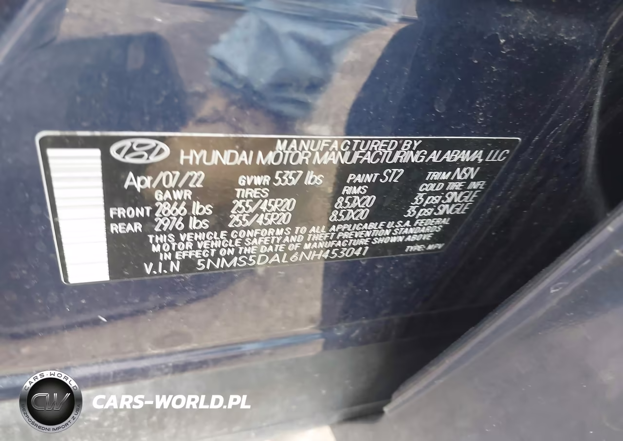 2022 Hyundai Santa Fe Calligraphy VIN:5NMS5DAL6NH453041 - 9