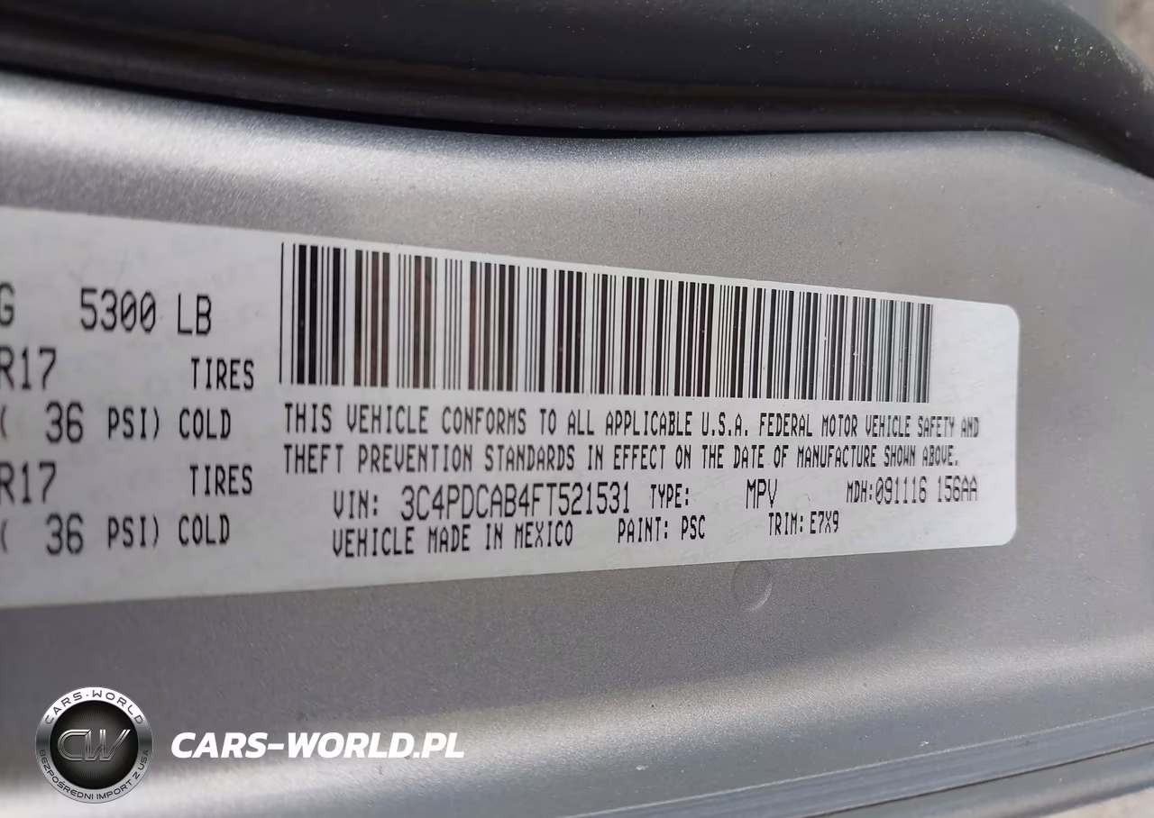 2015 Dodge Journey Se VIN:3C4PDCAB4FT521531 - 9