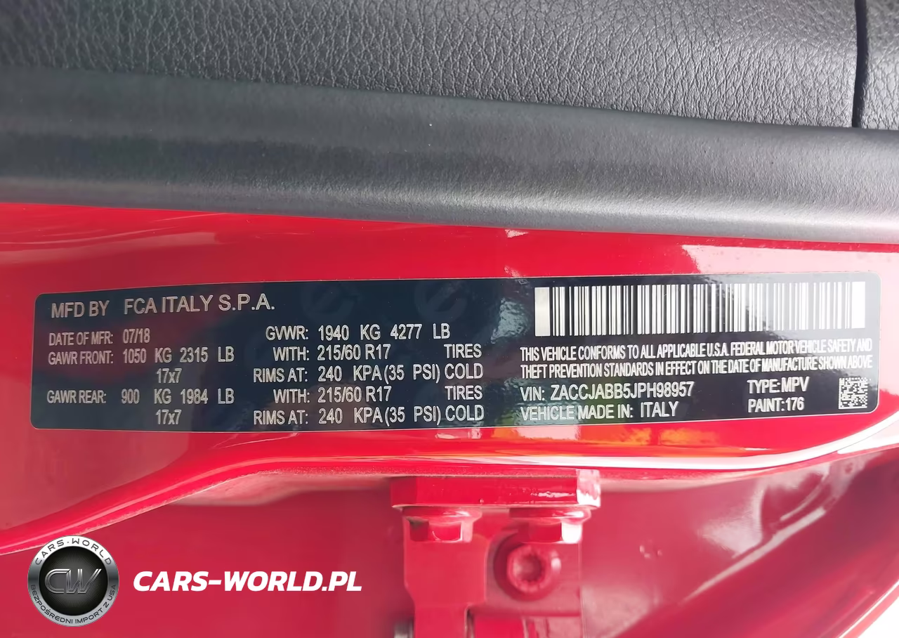 2018 Jeep Renegade Latitude Fwd VIN:ZACCJABB5JPH98957 - 9