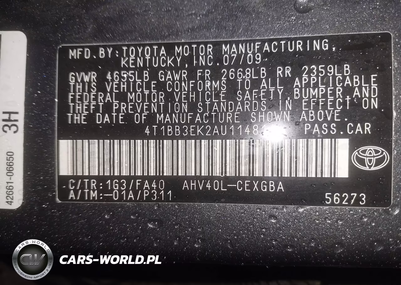 2010 Toyota Camry Hybrid VIN:4T1BB3EK2AU114814 - 9