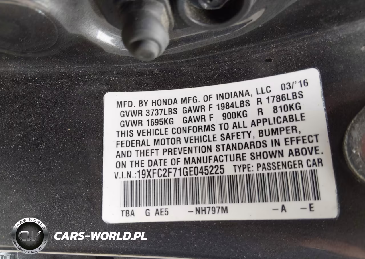 2016 Honda Civic Ex VIN:19XFC2F71GE045225 - 9