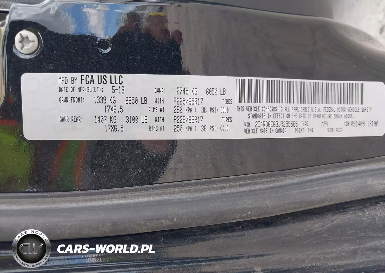 2018 Dodge Grand Caravan Gt VIN:2C4RDGEG3JR299565 - 9