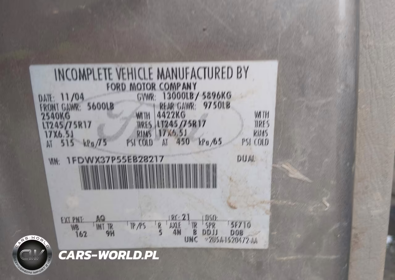 2005 Ford F-350 Lariat-Xl-Xlt VIN:1FDWX37P55EB28217 - 8