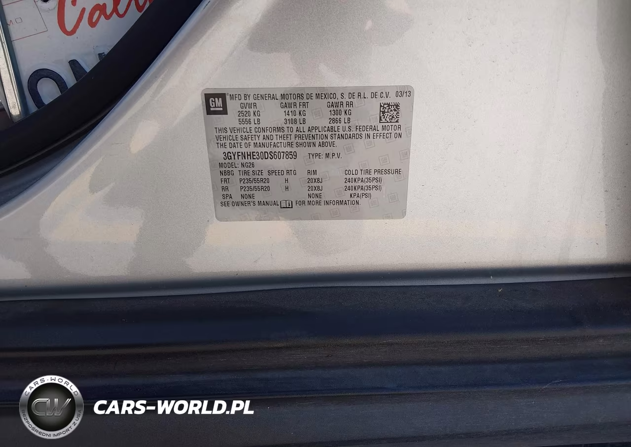 2013 Cadillac Srx Performance Collection VIN:3GYFNHE30DS607859 - 9