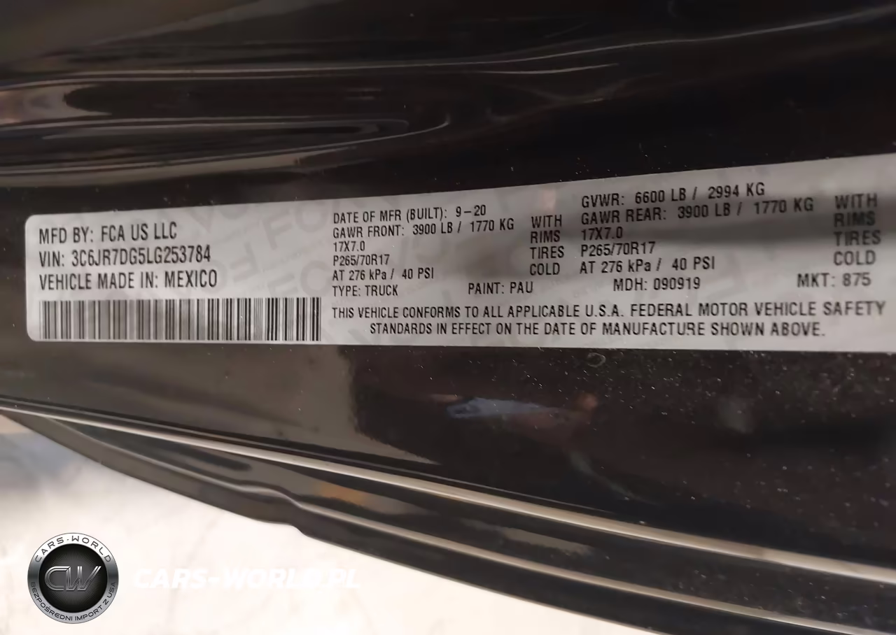 2020 Ram 1500 Classic Tradesman 4X4 8' Box VIN:3C6JR7DG5LG253784 - 9
