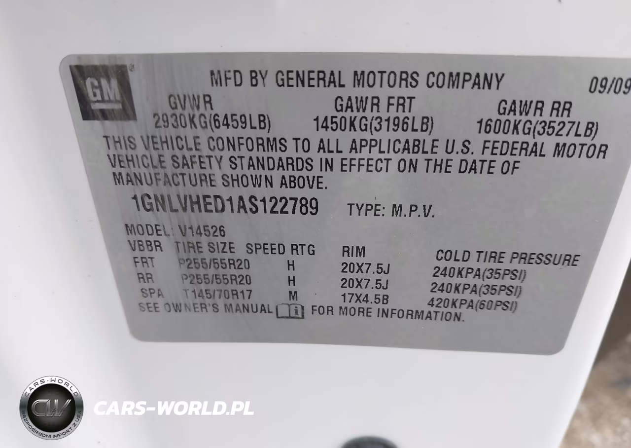 2010 Chevrolet Traverse Ltz VIN:1GNLVHED1AS122789 - 9