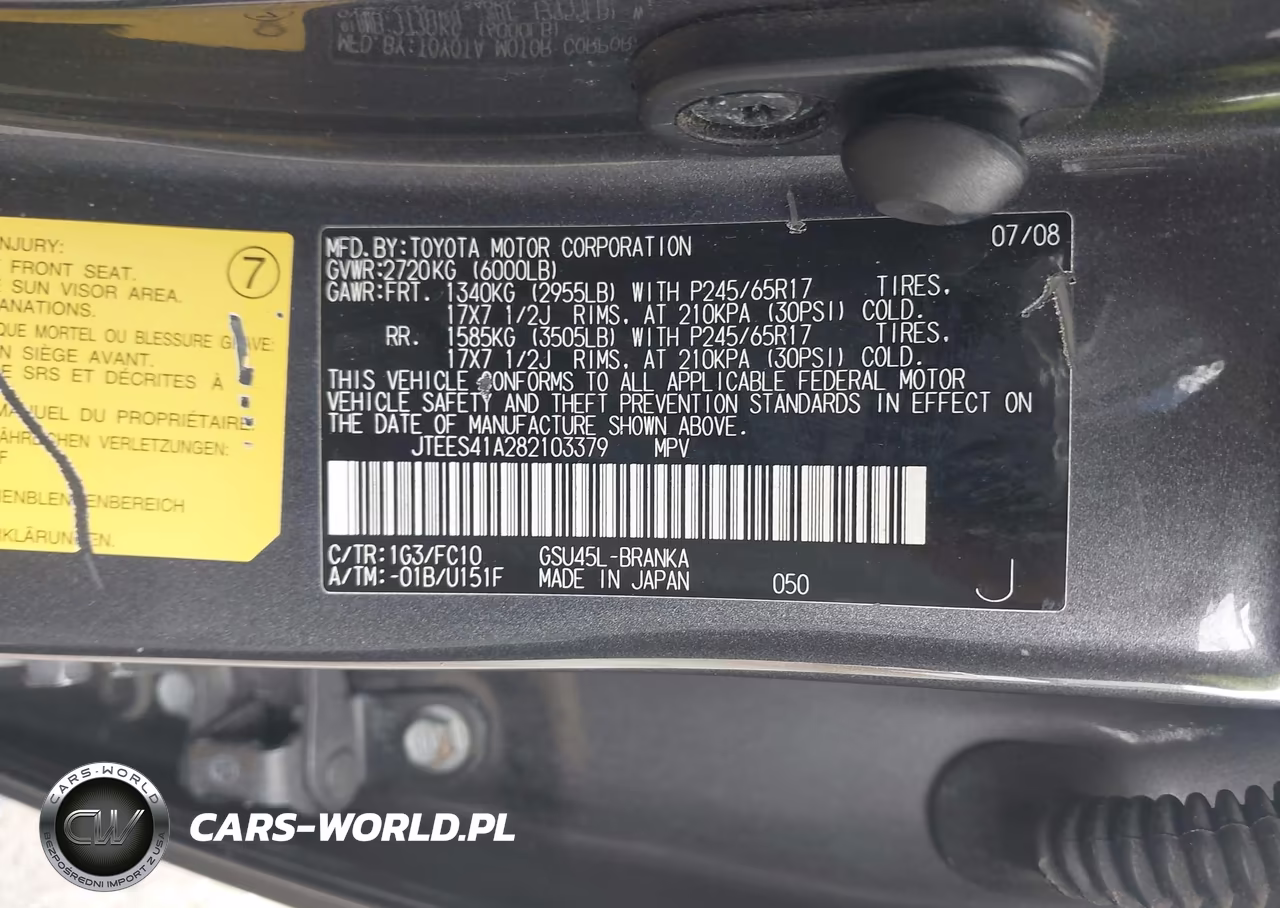 2008 Toyota Highlander VIN:JTEES41A282103379 - 9